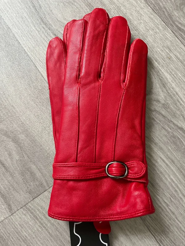 Real Leather glove with Buckle - Image 4