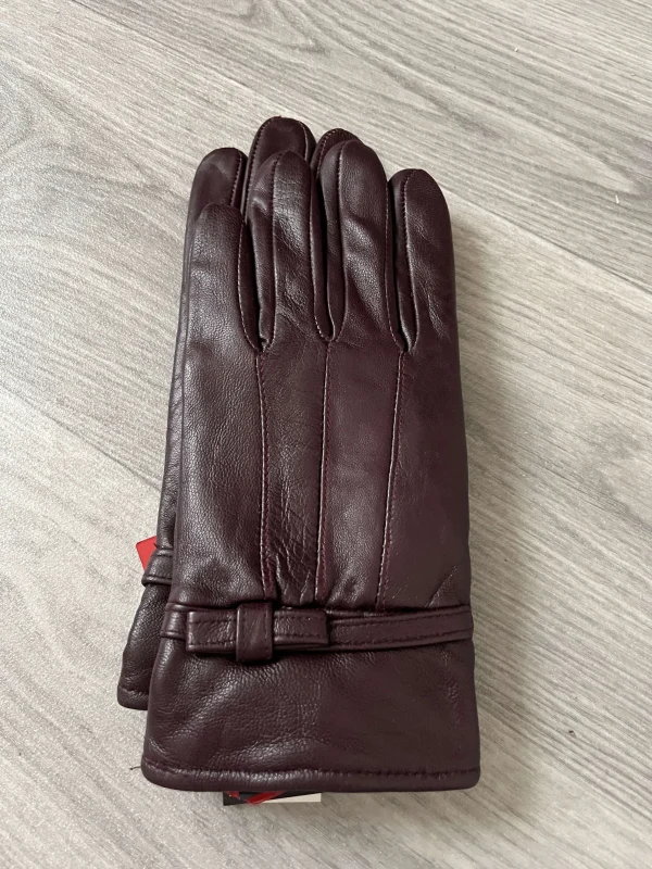 Real Leather glove with Bow detail - Image 5