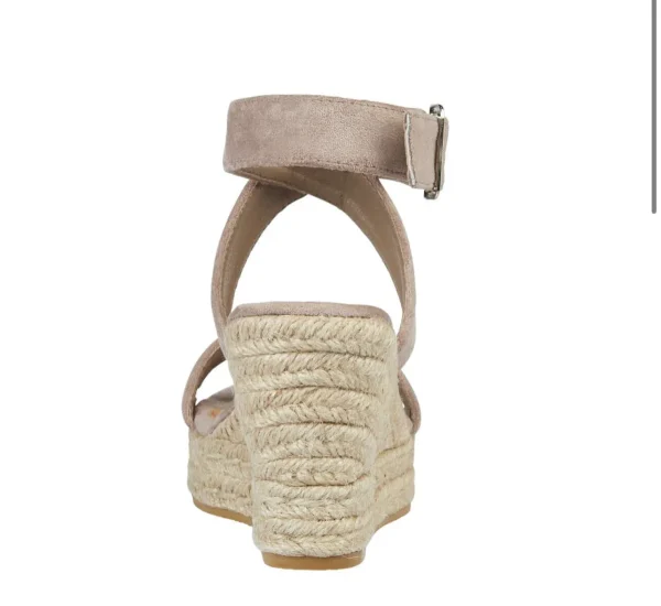 Cipriani Ladies Crossover Ankle Wedge Sandal - Sand - Image 3