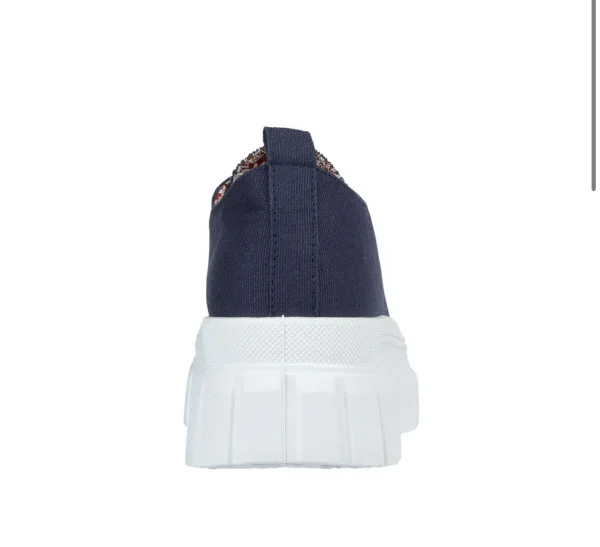 Chicago Ladies Chunky Platform Pump - Navy - Image 3