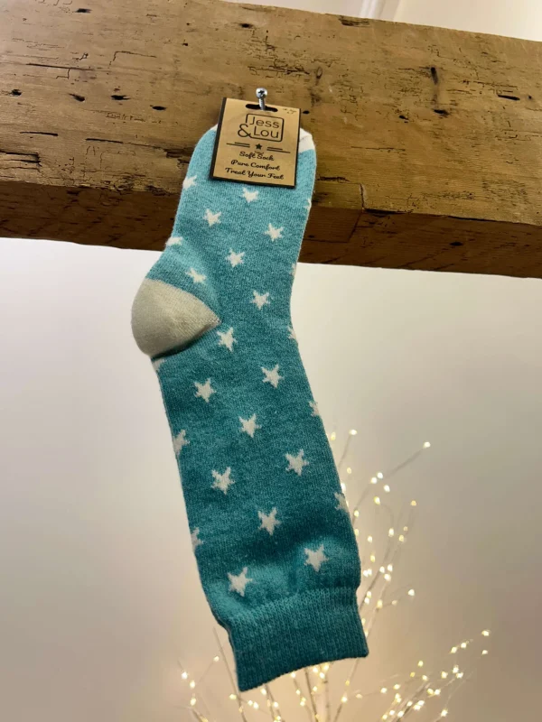 Jess & Lou - Rib Soft Spring Socks with Small Stars - Image 2