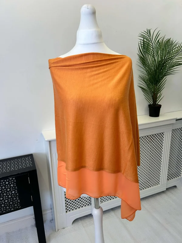 Chiffon Edged 3 in 1 Ladies Poncho - Image 14