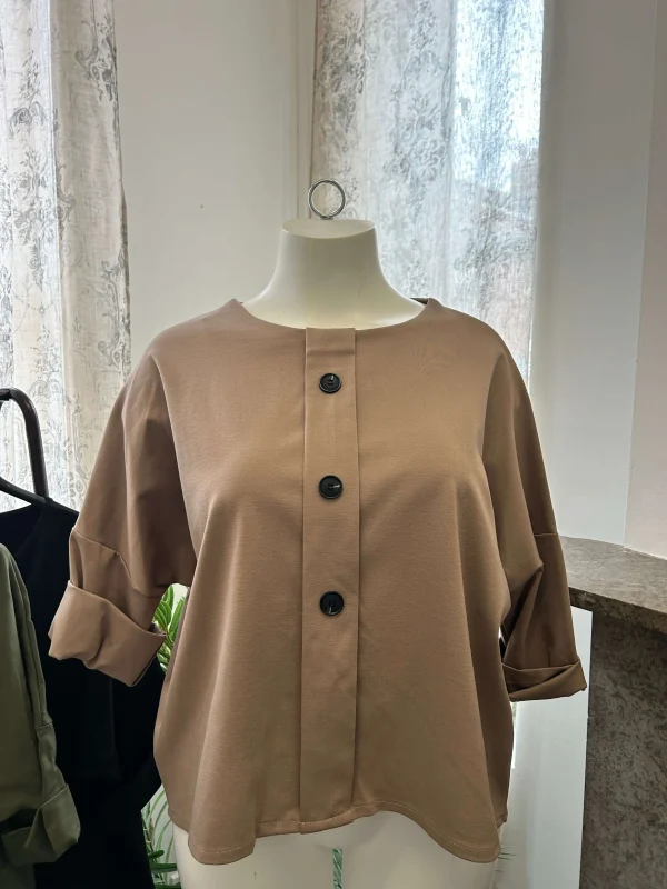 Funky Button Sweatshirt / Jacket - Image 5