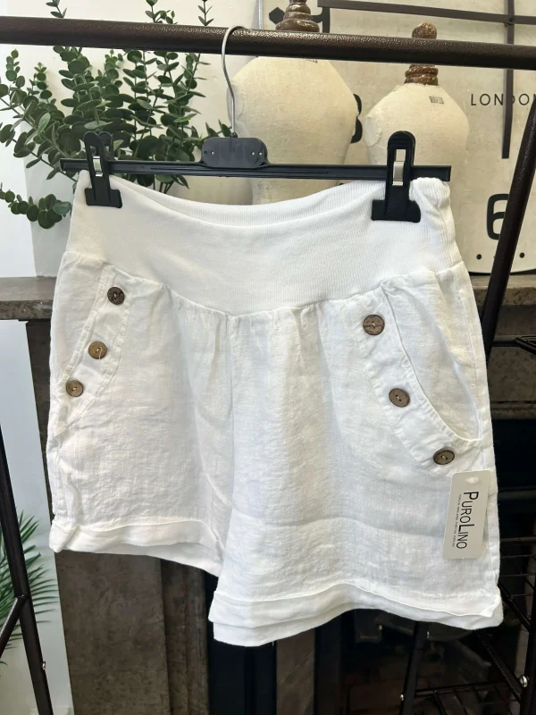 Made in Italy Linen Shorts - Large - Image 7