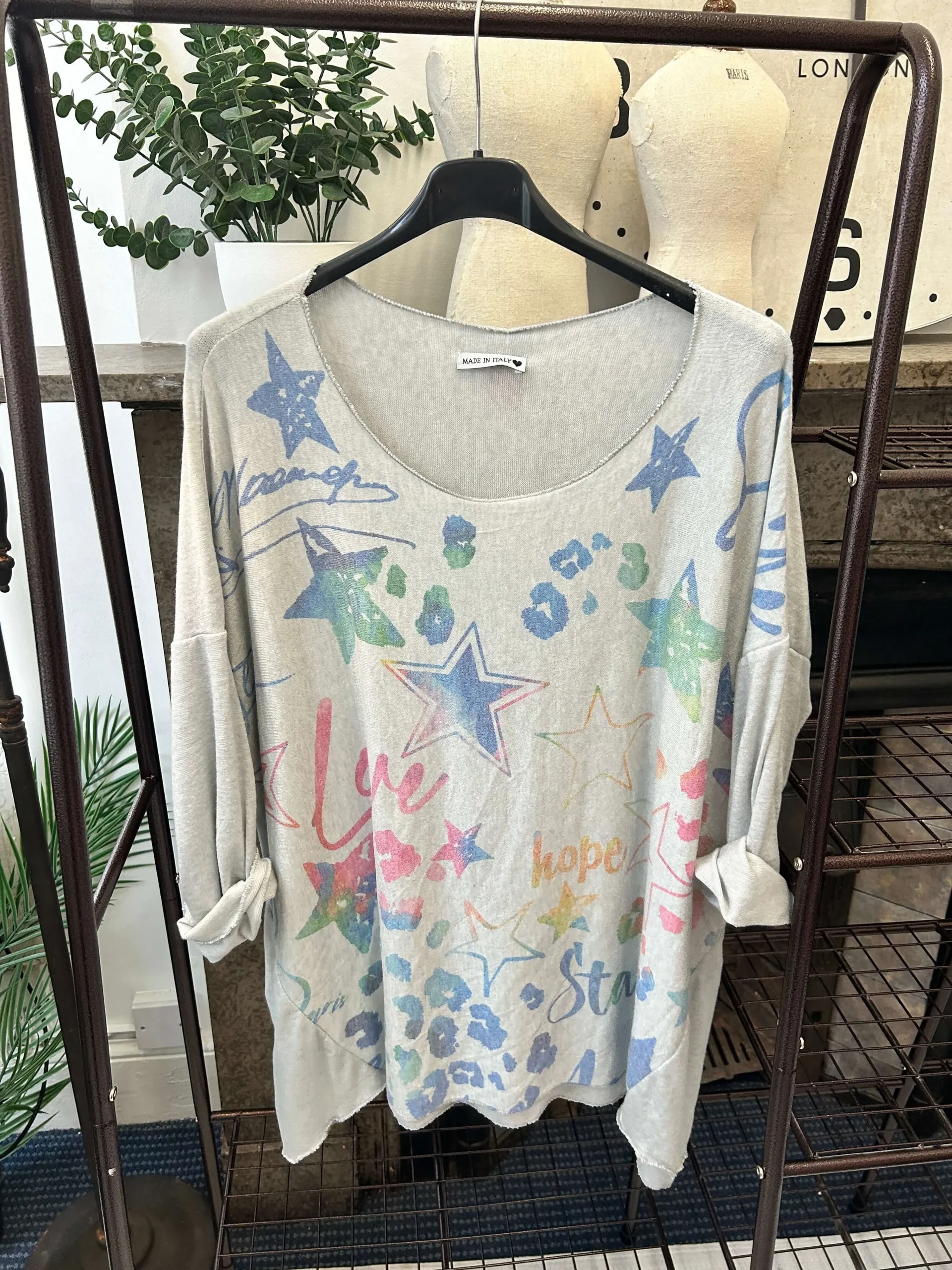 Star Print Fine Knit Super Soft Jumper - Image 3