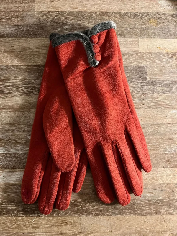 Button Detail Gloves - Image 4