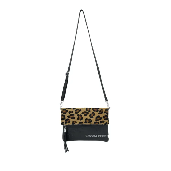 Real Leather Animal Print Folded Pouch Bag - Image 5