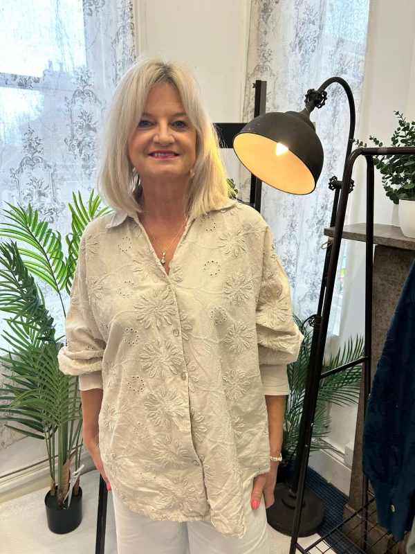 Patricia Embroidered Cotton Shirt - Image 2