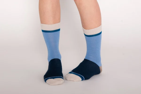 Adult Merino Wool Socks, Blue - Image 2