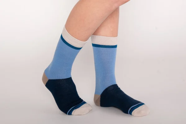 Adult Merino Wool Socks, Blue - Image 3