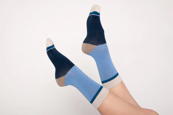 Adult Merino Wool Socks, Blue - Image 4