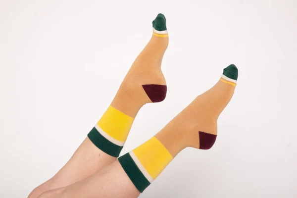 Adult Merino Wool Socks, Yellow - Image 2