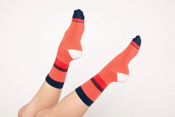 Adult Merino Wool Socks, Red - Image 2
