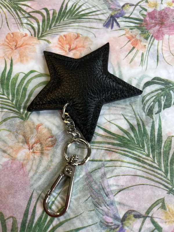 Leather Star Keyring Bag Charm - Image 2