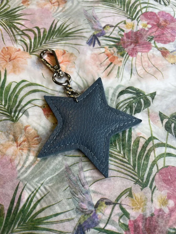 Leather Star Keyring Bag Charm - Image 3