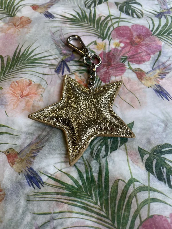 Leather Star Keyring Bag Charm - Image 4