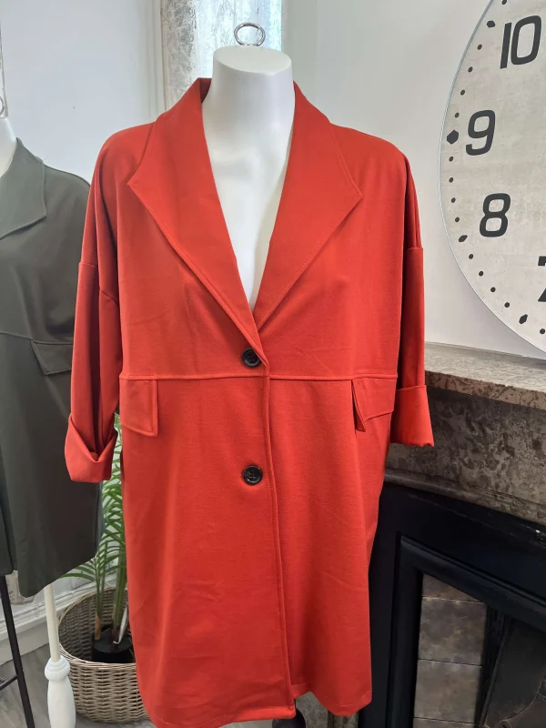 A Line Smart Felt Coat long jacket - Image 2