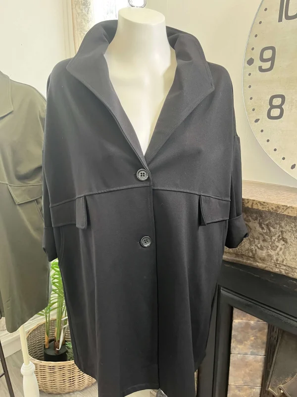 A Line Smart Felt Coat long jacket - Image 6