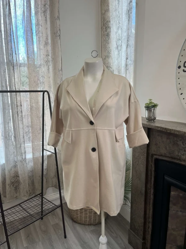 A Line Smart Felt Coat long jacket - Image 5