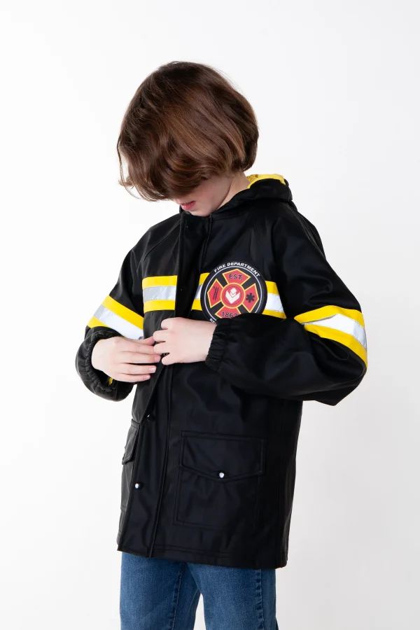 Lined Rain Jacket, Fireman Rescue (runs large, recommend sizing down) - Image 3