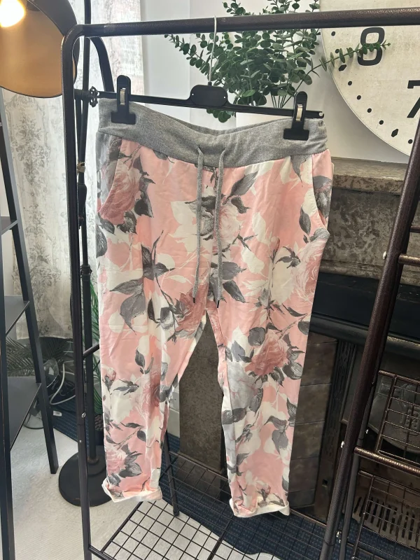 Floral Rose Print Jogger - Image 6