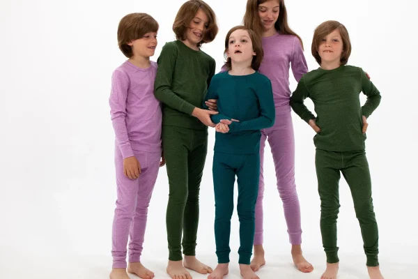 Oaki Kids Ultra-Soft Merino Wool Base Layer Kids, Breathable Merino Base Layer, Boys & Girls Thermals for Kids, Mose Green - Image 6