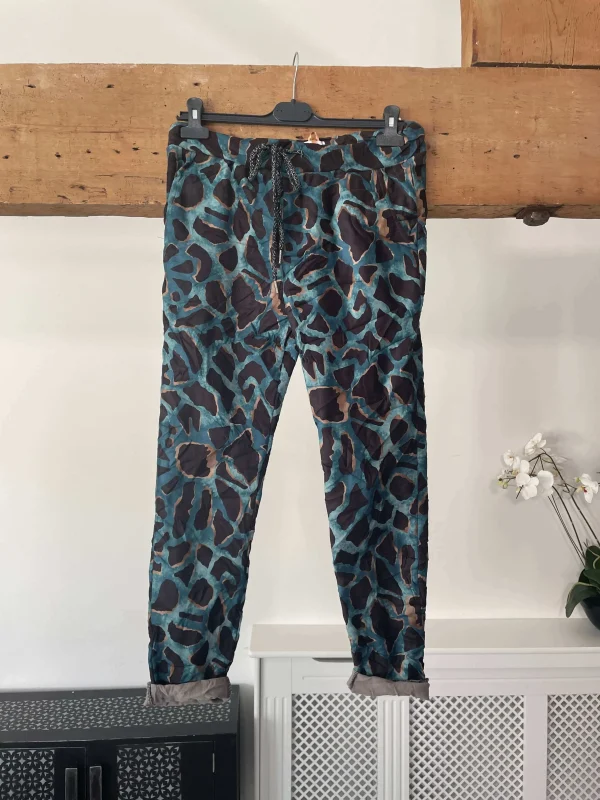 Soft Touch Animal Print Joggers - Image 2
