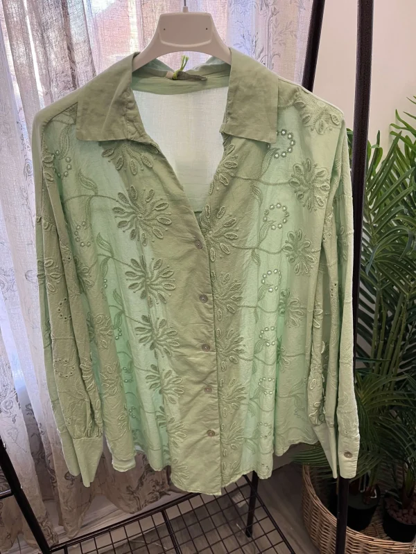 Patricia Embroidered Cotton Shirt - Image 7