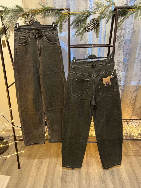 Toxik - Washed Black High Waist Straight Leg Jeans
