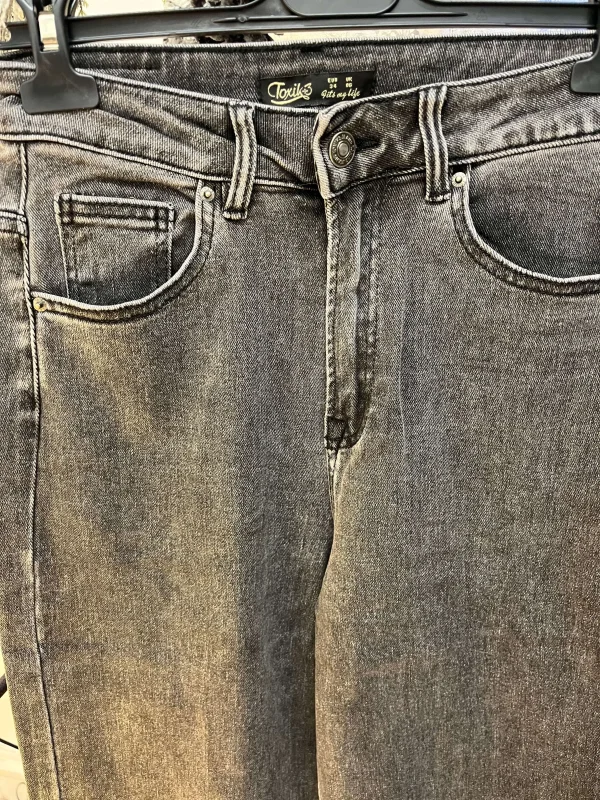 Toxik - Washed Black High Waist Straight Leg Jeans - Image 2