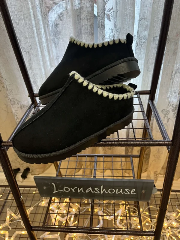 Tamara Faux Suede Slip On Slipper Shoe - Image 2