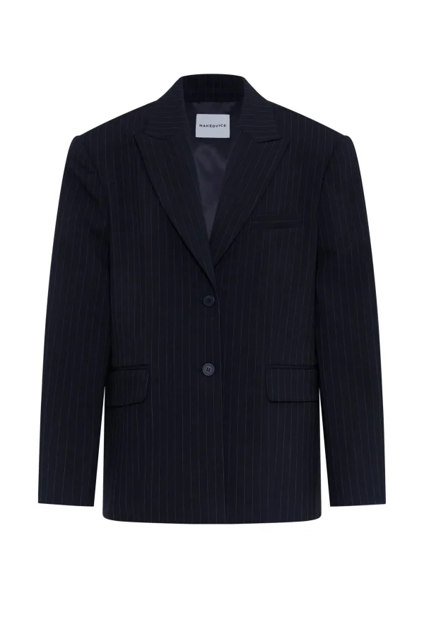 THE ISLA NAVY PINSTRIPE BLAZER - Image 8