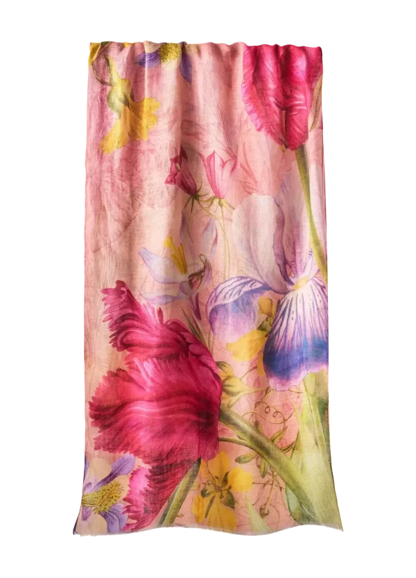 Powder Designs Linen/Cotton Scarf - Floral Study - Petal - Image 2