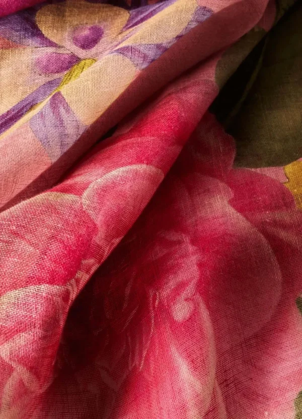Powder Designs Linen/Cotton Scarf - Floral Study - Petal - Image 3