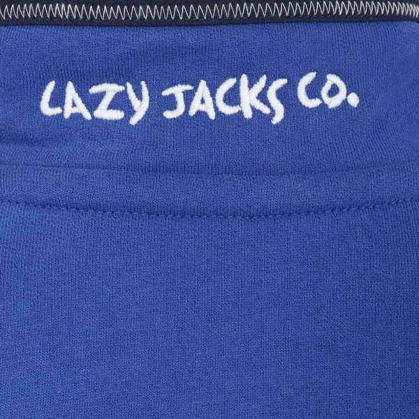 Lazy Jacks Mens 1/4 Zip Striped Sweatshirt - Royal Blue - Image 2