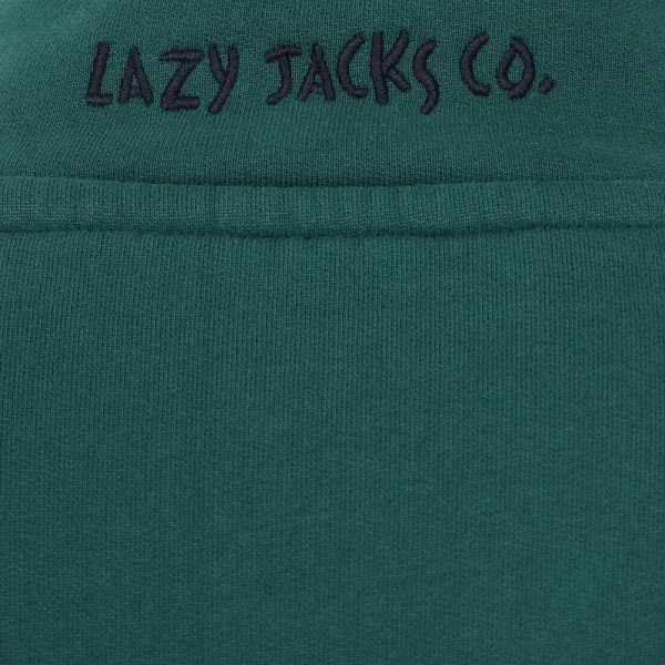 Lazy Jacks Mens 1/4 Zip Striped Sweatshirt - Forest - Image 4