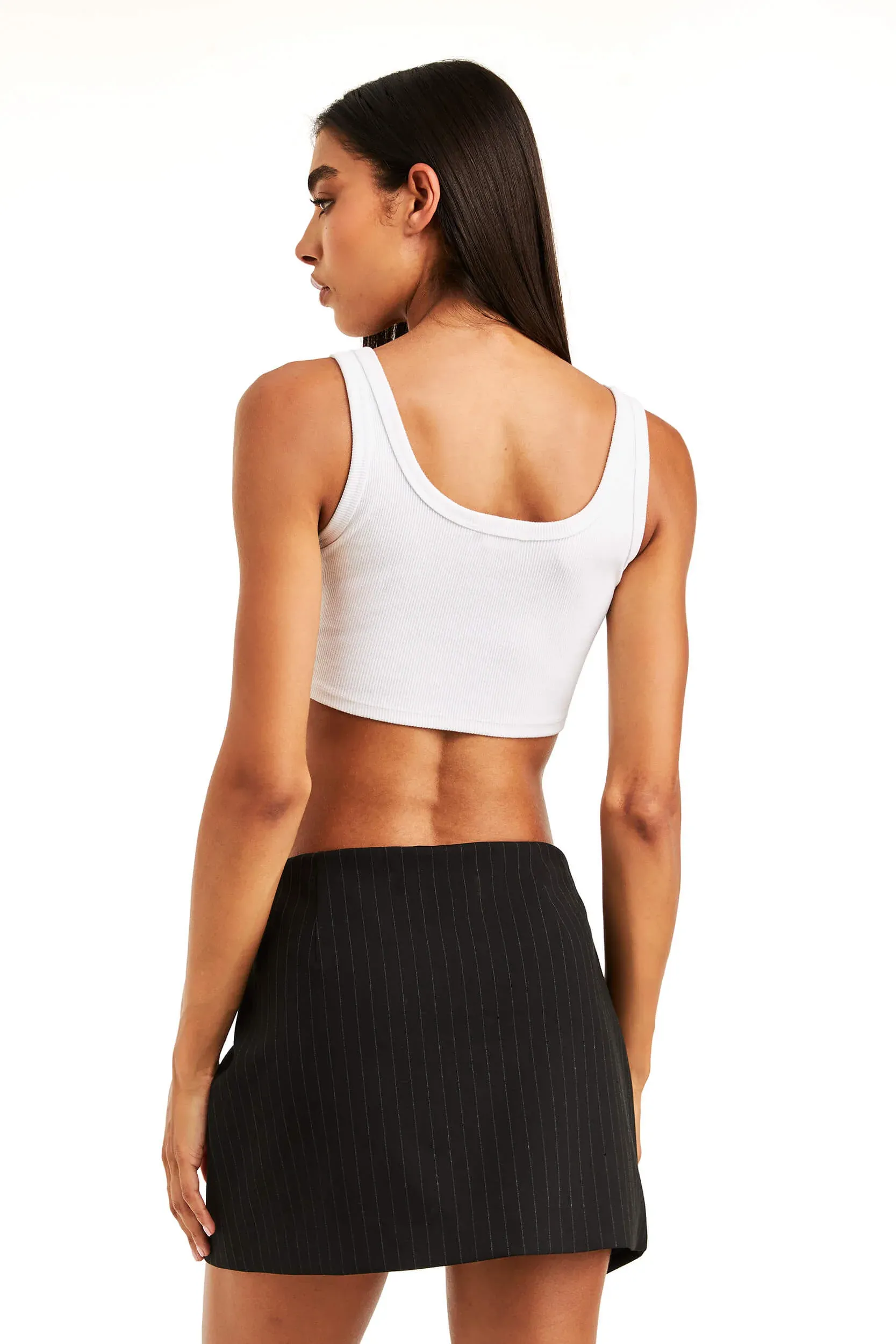 THE CAMPBELL BLACK PINSTRIPE SKORT - Image 4