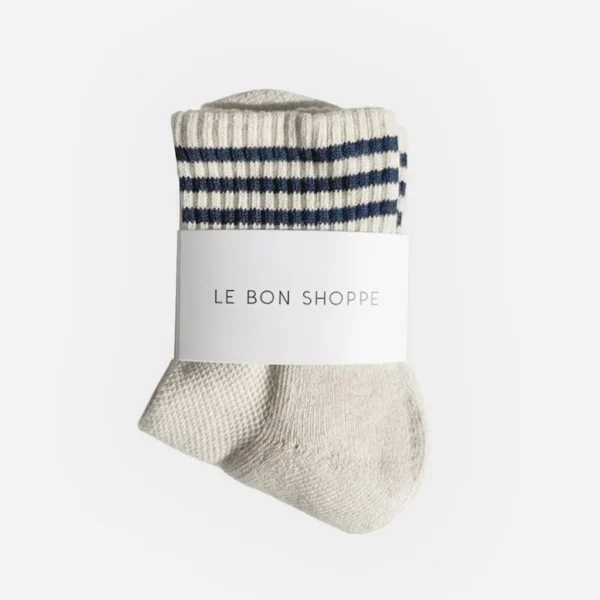 Le Bon Shoppe Girlfriend Socks Oatmeal with Black