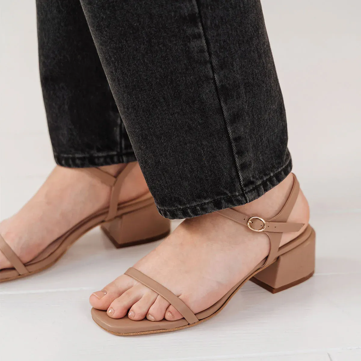 The Lindsay Heeled Sandal Biscotti - Image 2