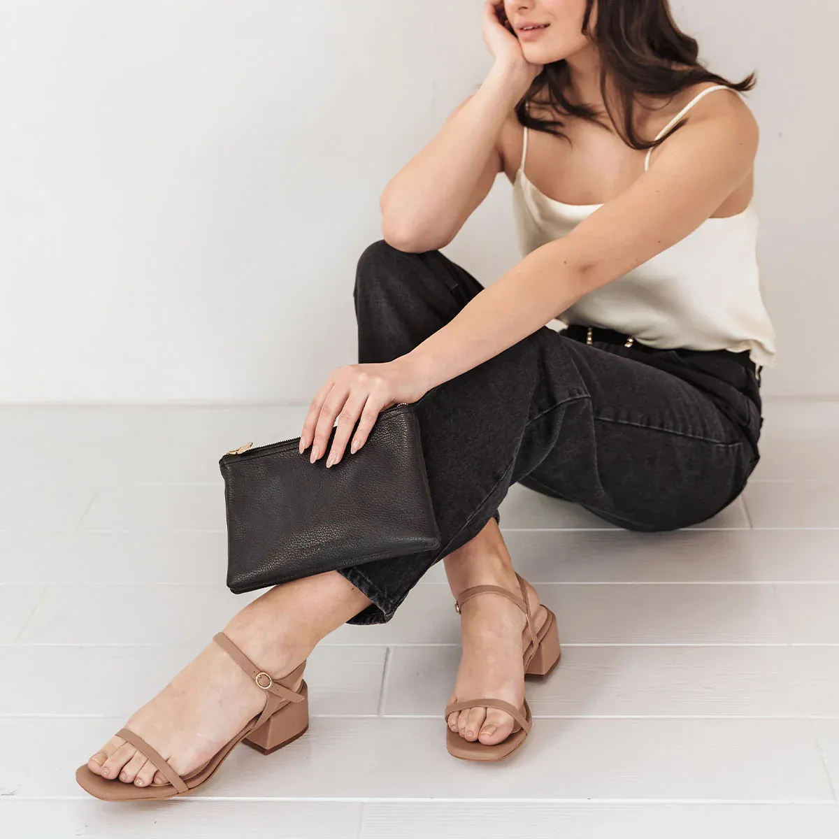 The Lindsay Heeled Sandal Biscotti - Image 4
