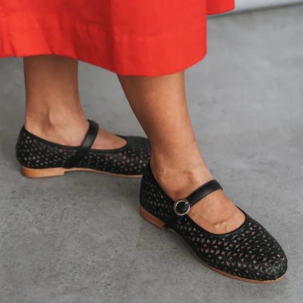 The Modern-Day Mary Jane Perforated Black - Image 2