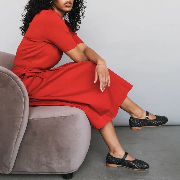 The Modern-Day Mary Jane Perforated Black - Image 4