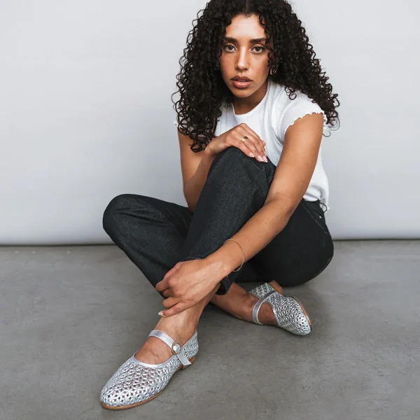 The Modern-Day Mary Jane Perforated Silver - Image 2