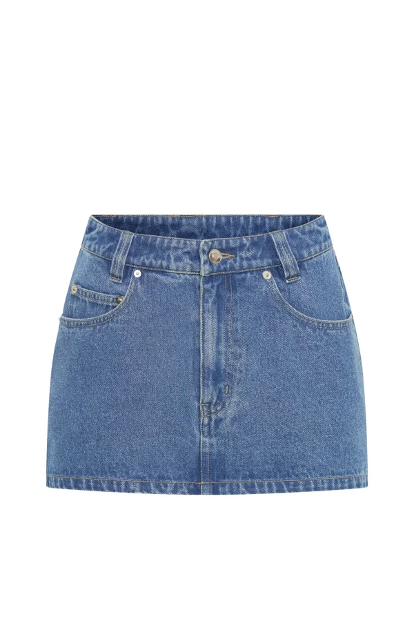 THE MORGAN MID BLUE SKIRT - Image 7