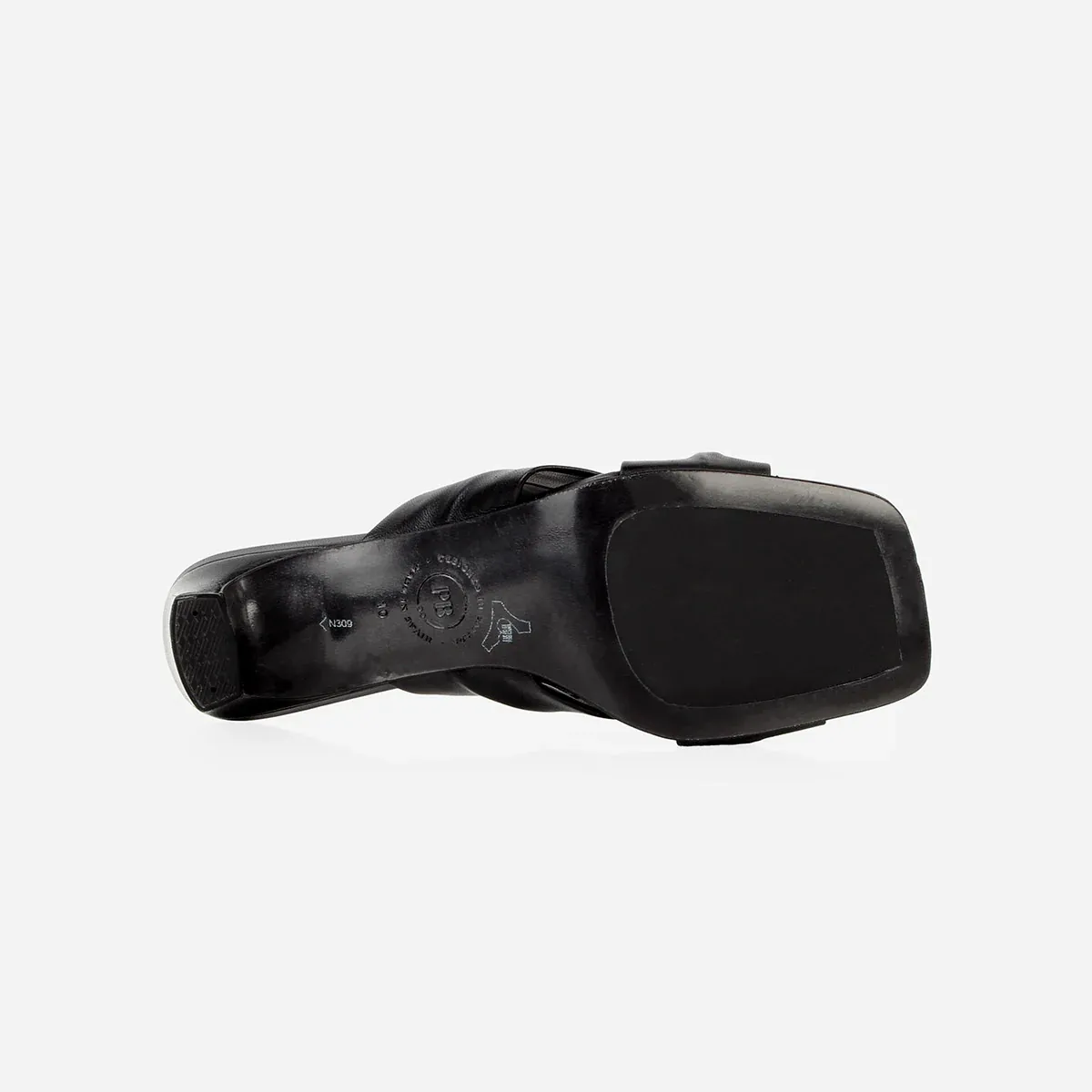 The Margot Heeled Sandal Black - Image 5