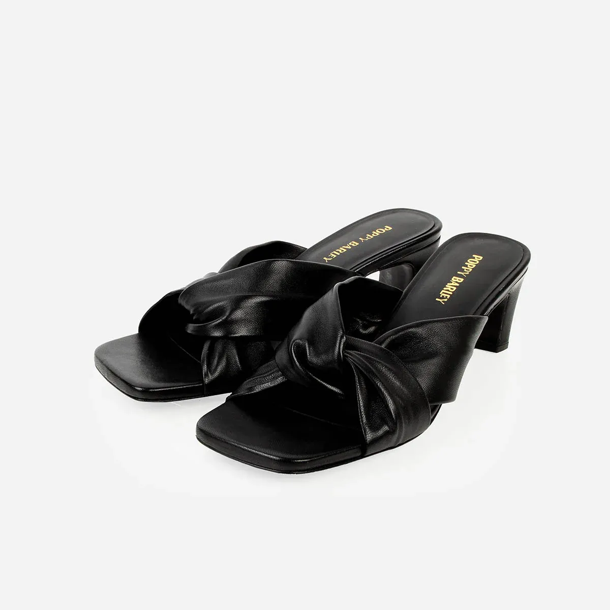 The Margot Heeled Sandal Black - Image 3