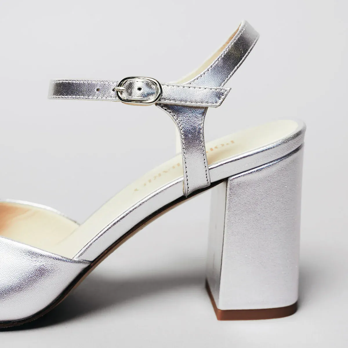 The Monica Heeled Sandal Silver - Image 4