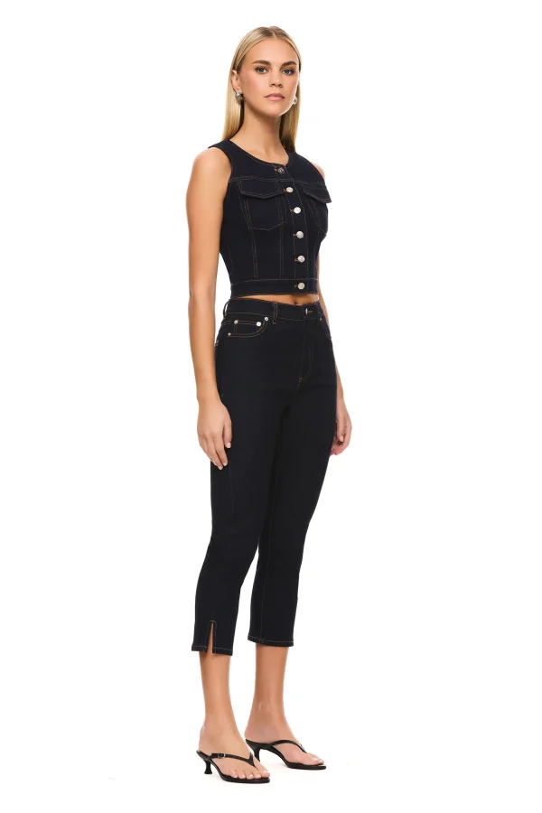 THE RINA DARK BLUE CAPRI - Image 5