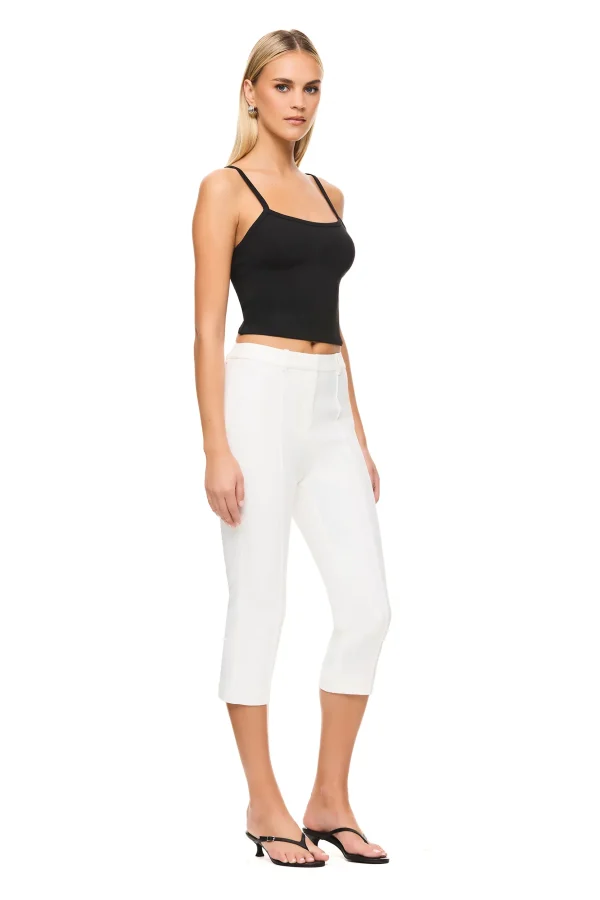 THE DOMINIQUE WHITE CAPRI PANT - Image 3