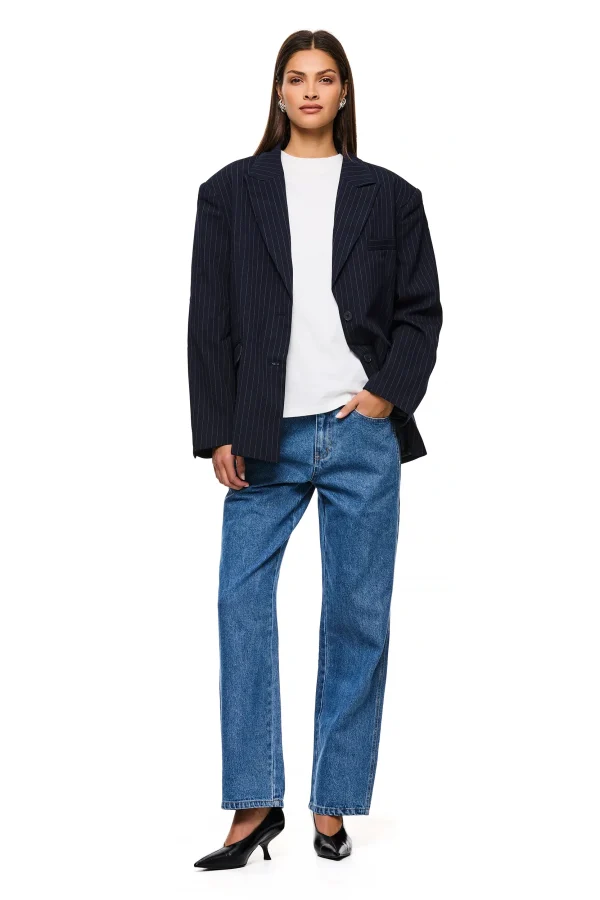 THE ISLA NAVY PINSTRIPE BLAZER - Image 6